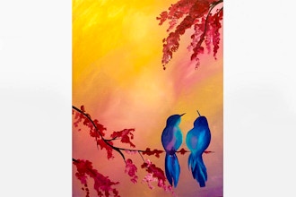 Paint Nite: Bluebirds in Love